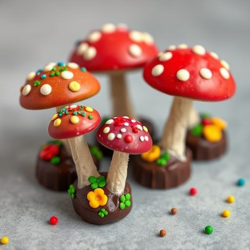 Colorful Magic Mushroom Chocolates