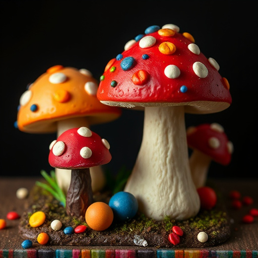 Colorful Magic Mushroom Chocolates