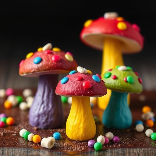 Colorful Magic Mushroom Chocolates