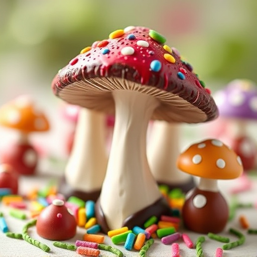 Colorful Magic Mushroom Chocolates