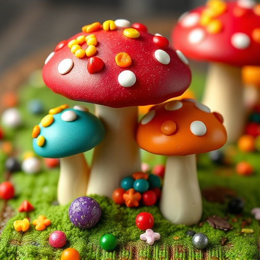 Colorful Magic Mushroom Chocolates