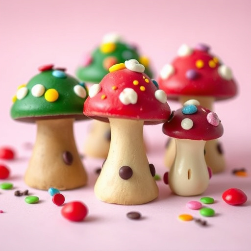 Colorful Magic Mushroom Chocolates