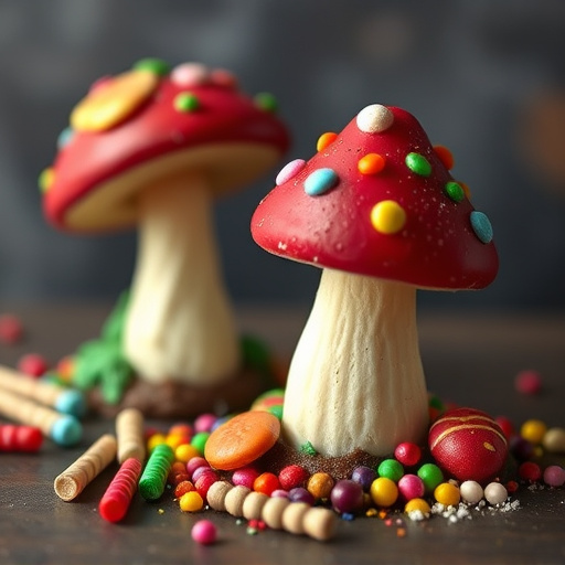 Colorful Magic Mushroom Chocolates