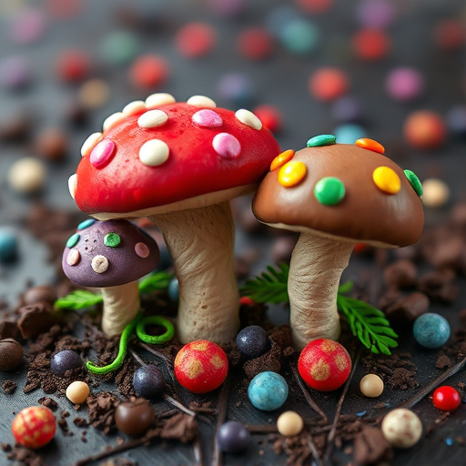 Colorful Magic Mushroom Chocolates