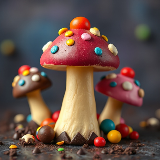 Colorful Magic Mushroom Chocolates