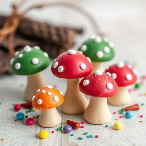 Colorful Magic Mushroom Chocolates