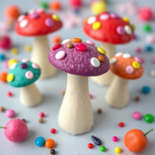 Colorful Magic Mushroom Chocolates