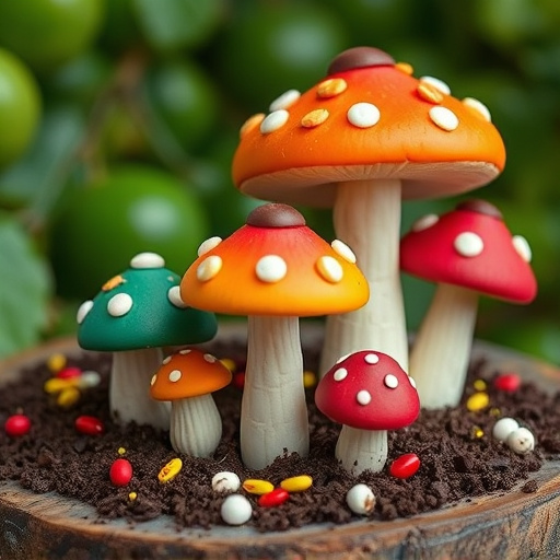 Colorful Magic Mushroom Chocolates