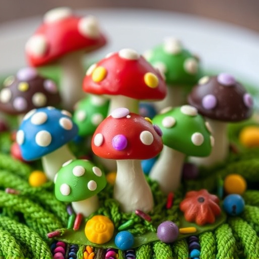 Colorful Magic Mushroom Chocolates