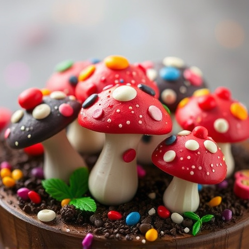 Colorful Magic Mushroom Chocolates