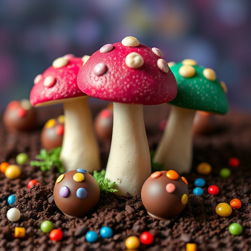 Colorful Magic Mushroom Chocolates
