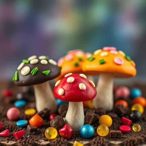 Colorful Magic Mushroom Chocolates