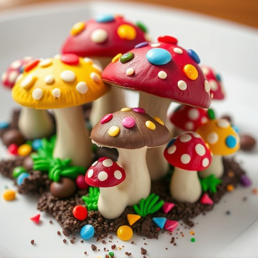 Colorful Magic Mushroom Chocolates