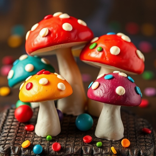 Colorful Magic Mushroom Chocolates