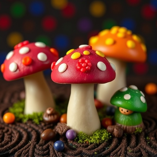 Colorful Magic Mushroom Chocolates