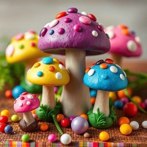 Colorful Magic Mushroom Chocolates
