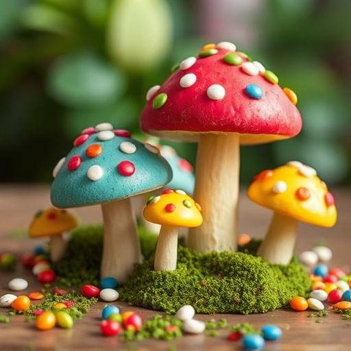 Colorful Magic Mushroom Chocolates