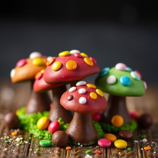 Colorful Magic Mushroom Chocolates