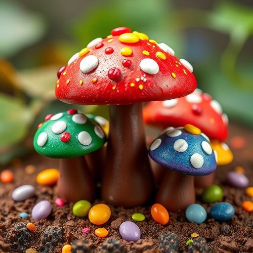 Colorful Magic Mushroom Chocolates