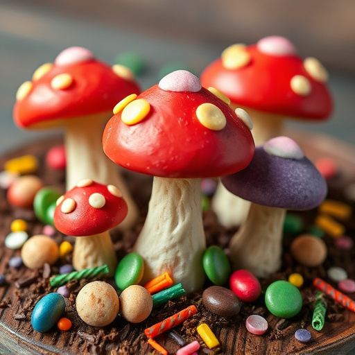Colorful Magic Mushroom Chocolates
