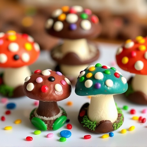 Colorful Magic Mushroom Chocolates