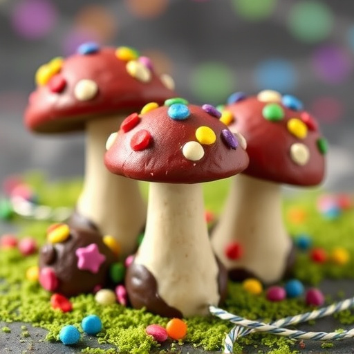 Colorful Magic Mushroom Chocolates