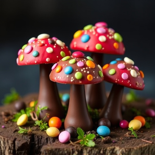 Colorful Magic Mushroom Chocolates