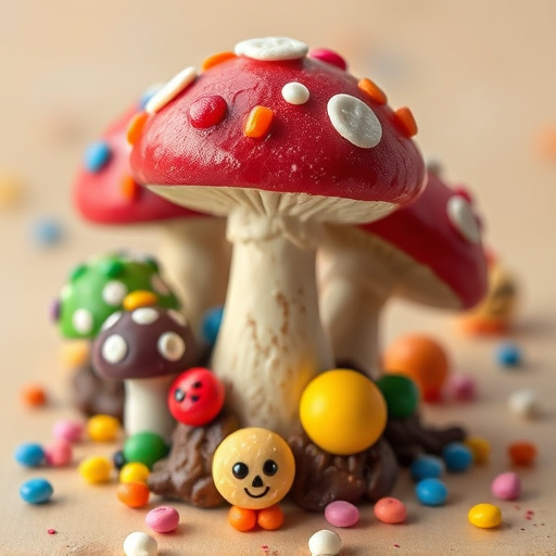 Colorful Magic Mushroom Chocolates
