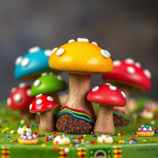 Colorful Magic Mushroom Chocolates