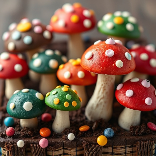 Colorful Magic Mushroom Chocolates