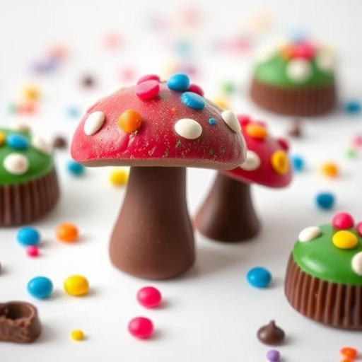 Colorful Magic Mushroom Chocolates