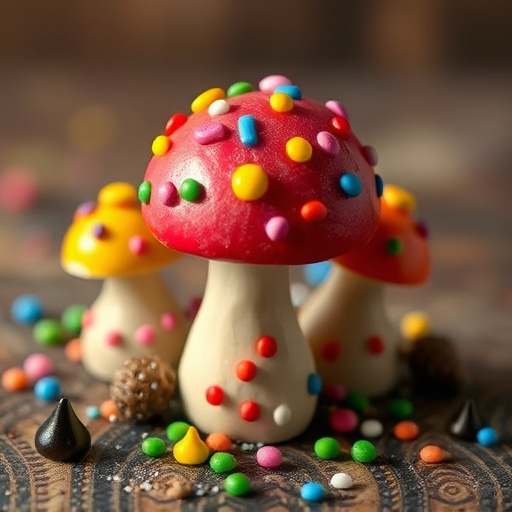 Colorful Magic Mushroom Chocolates
