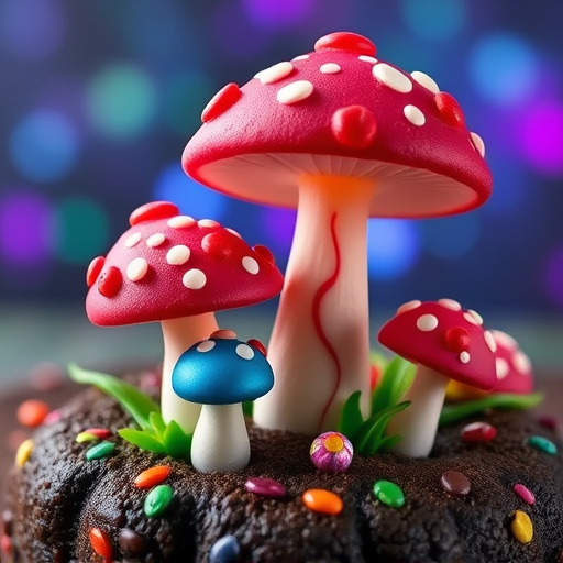 Colorful Magic Mushroom Chocolates