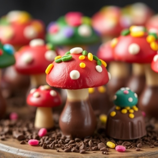 Colorful Magic Mushroom Chocolates