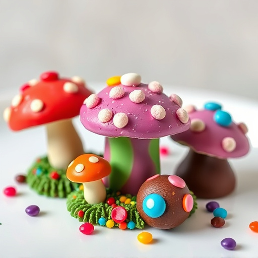 Colorful Magic Mushroom Chocolates