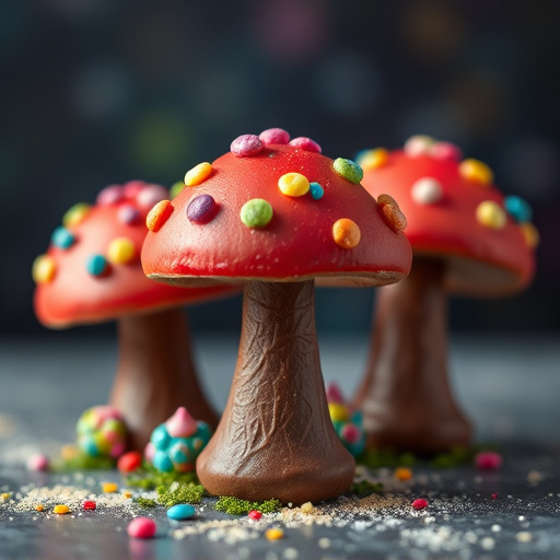 Colorful Magic Mushroom Chocolates