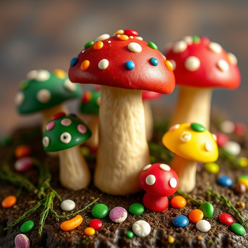 Colorful Magic Mushroom Chocolates