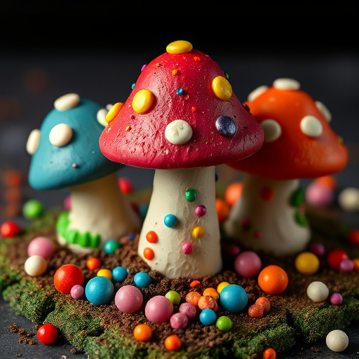 Colorful Magic Mushroom Chocolates