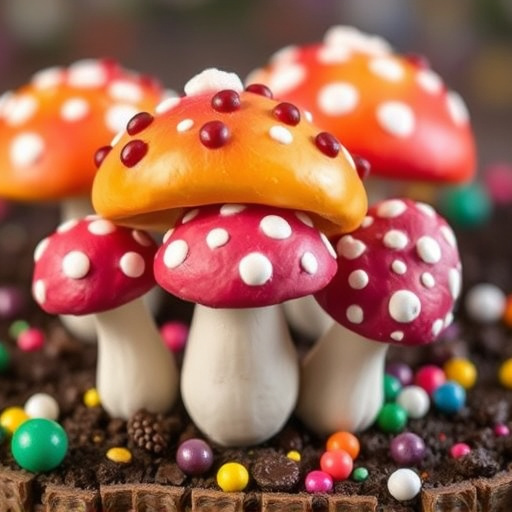 Colorful Magic Mushroom Chocolates