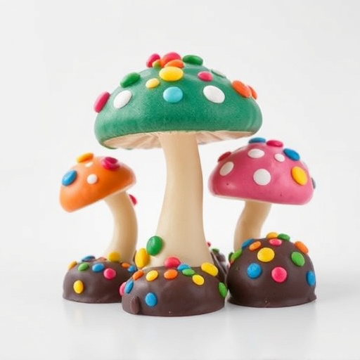 Colorful Magic Mushroom Chocolates