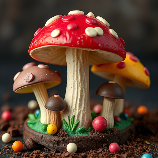 Colorful Magic Mushroom Chocolates