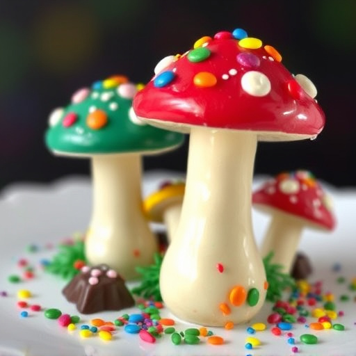 Colorful Magic Mushroom Chocolates