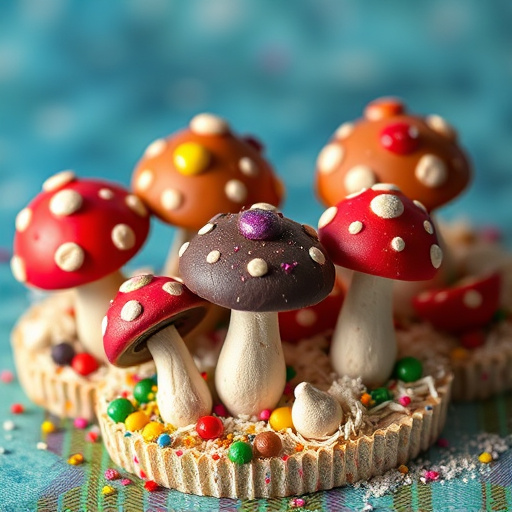 Colorful Magic Mushroom Chocolates