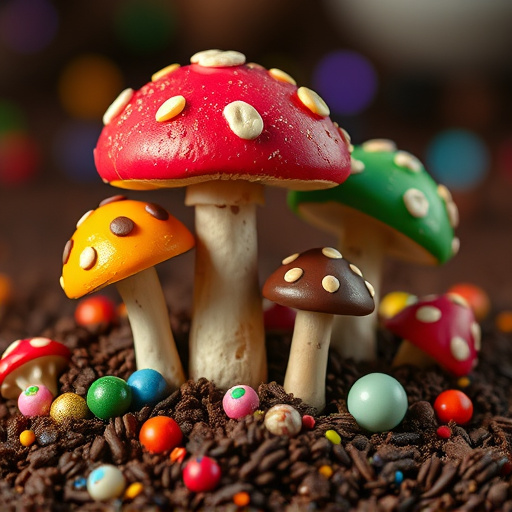 Colorful Magic Mushroom Chocolates