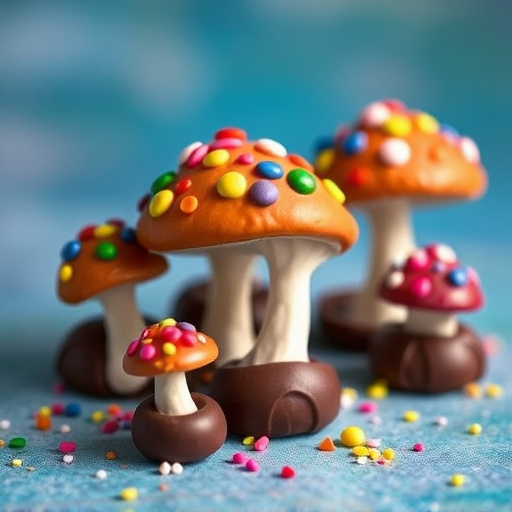 Colorful Magic Mushroom Chocolates