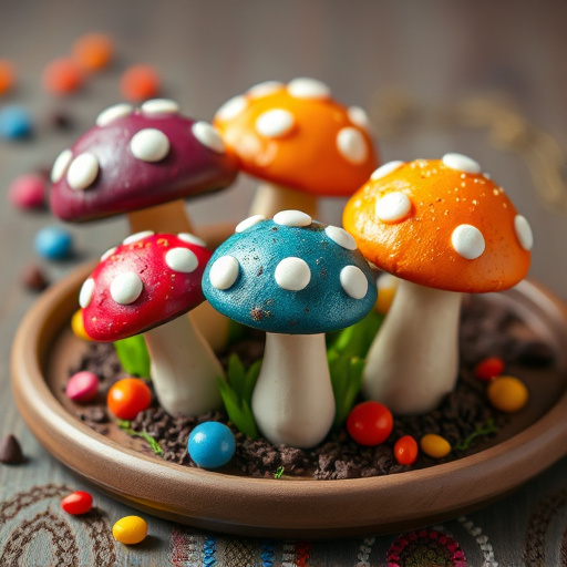 Colorful Magic Mushroom Chocolates