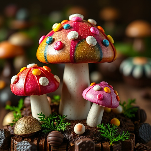 Colorful Magic Mushroom Chocolates