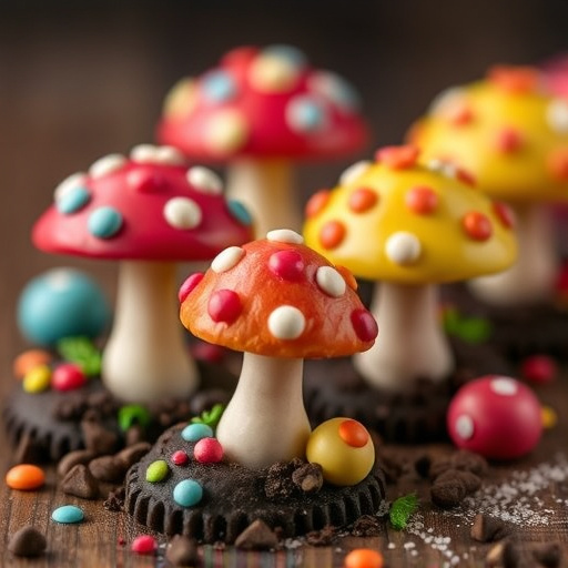Colorful Magic Mushroom Chocolates