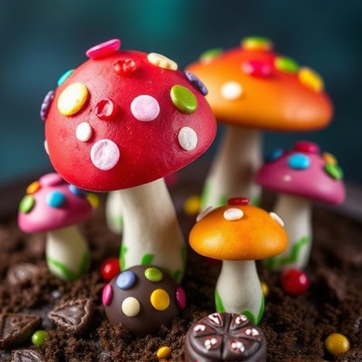 Colorful Magic Mushroom Chocolates