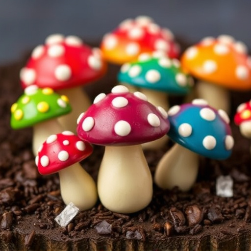 Colorful Magic Mushroom Chocolates